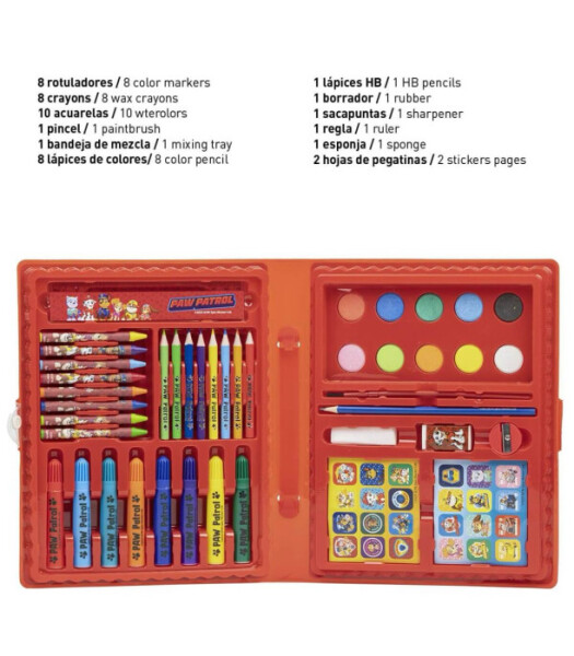 ГОЛЯМ КОМПЛЕКТ ЗА ОЦВЕТЯВАНЕ В КУТИЯ PAW PATROL ЧЕРВЕН